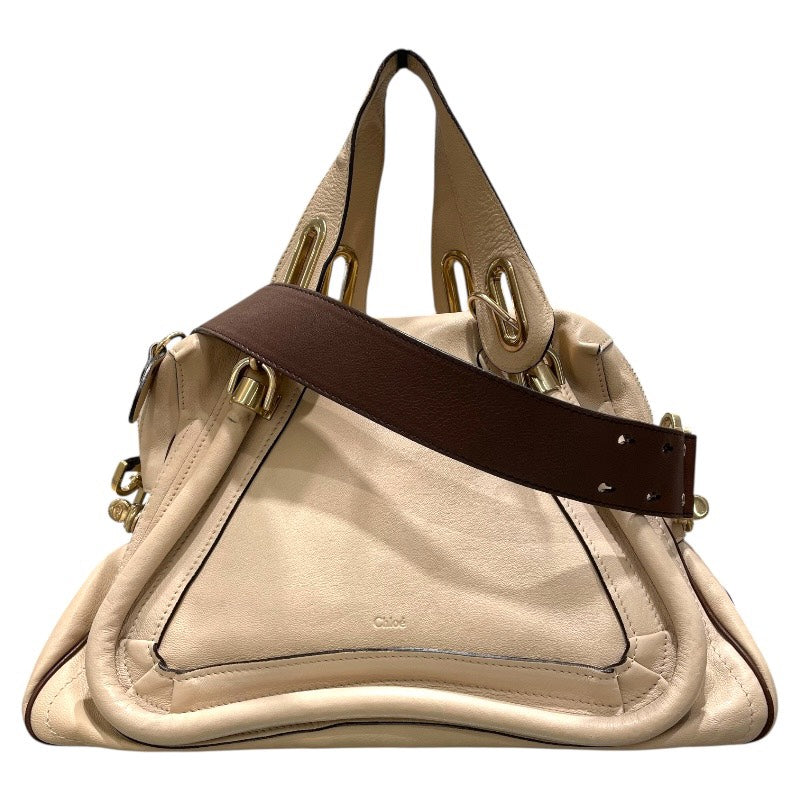 クロエ Chloe パラティハンドバッグ クリーム レザー レディース 