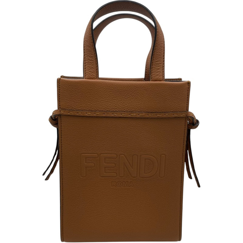 フェンディ FENDI 2WAY バッグ 7VA584 ブラウン レザー レディース