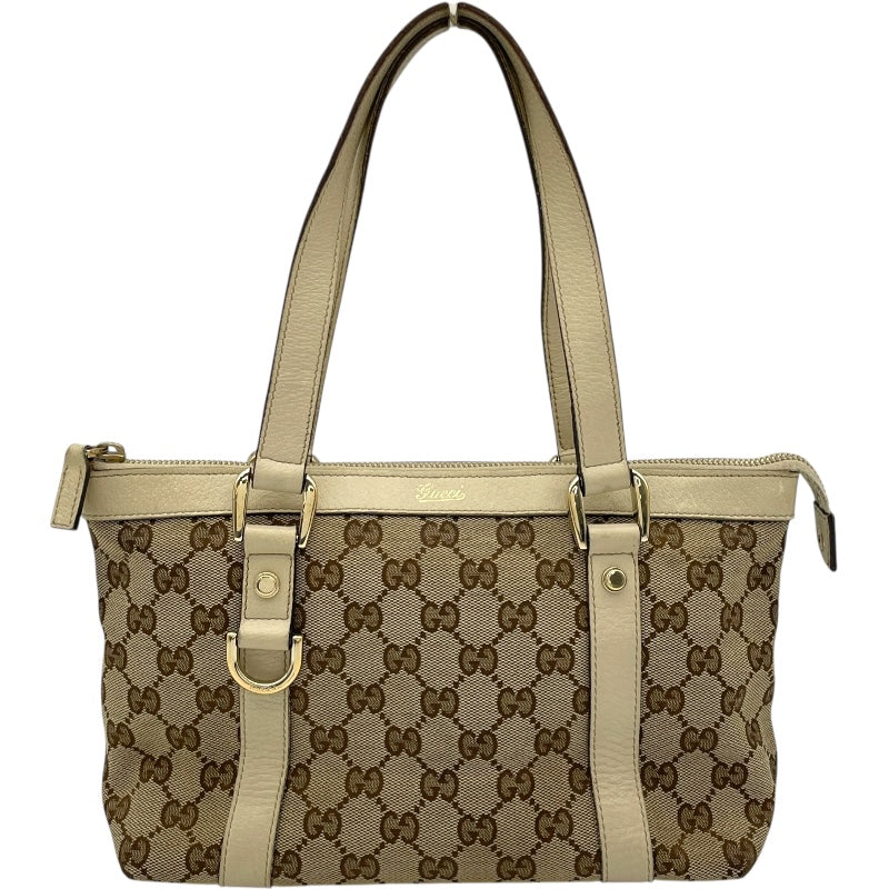 グッチ GUCCI GGキャンバスハンドバッグ 141471 ベージュ GGキャンバス