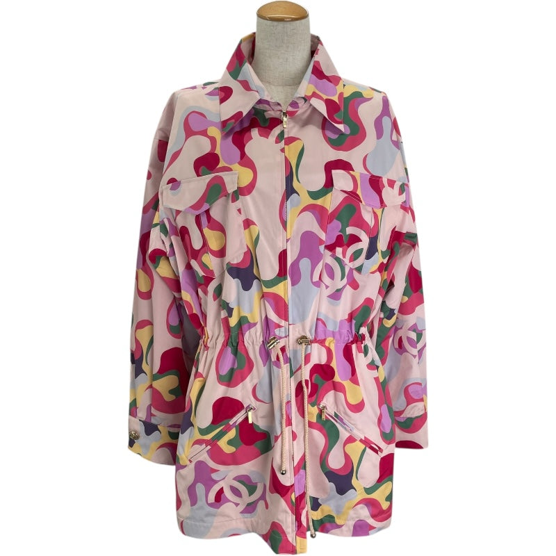シャネル CHANEL 総柄シルクコート P70193 マルチカラー シルク  