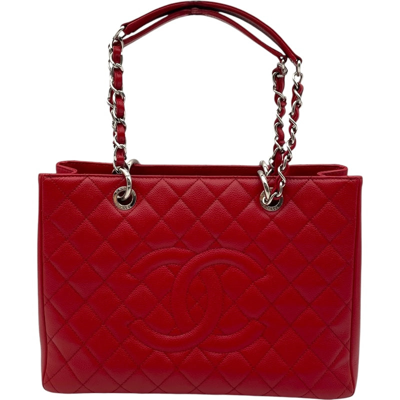 シャネル CHANEL GSTトート A50995 17番台 レッド SV金具 キャビア