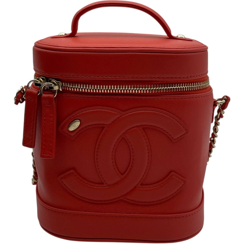 シャネル CHANEL バニティ A01998 28番台 オレンジ GD金具 カーフ レディース ショルダーバッグ シャネル CHANEL バニティ A01998 28番台 オレンジ GD金具 カーフ