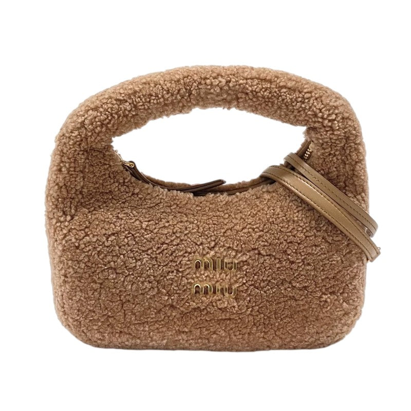 ミュウミュウ miu miu ワンダー シアリング ホーボーバッグ 5BC125