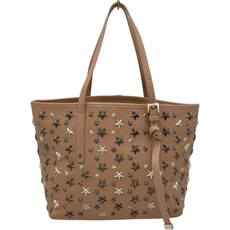ジミーチュウ JIMMY CHOO サシャトートバッグS ベージュ レザー