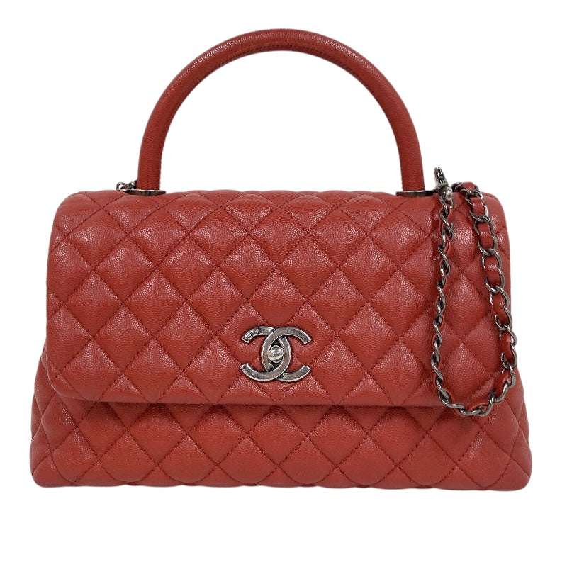 シャネル CHANEL ココハンドル29 A92991 レッド キャビアスキン