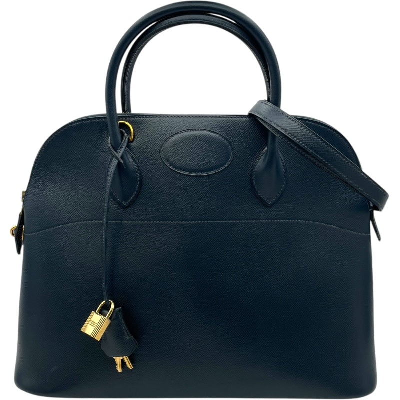 エルメス HERMES ボリード35 □D刻　(2000年製) ブルーインディゴ　ゴールド金具 クシュベル レディース ショルダーバッグ エルメス HERMES ボリード35 □D刻 (2000年製) ブルーインディゴ
