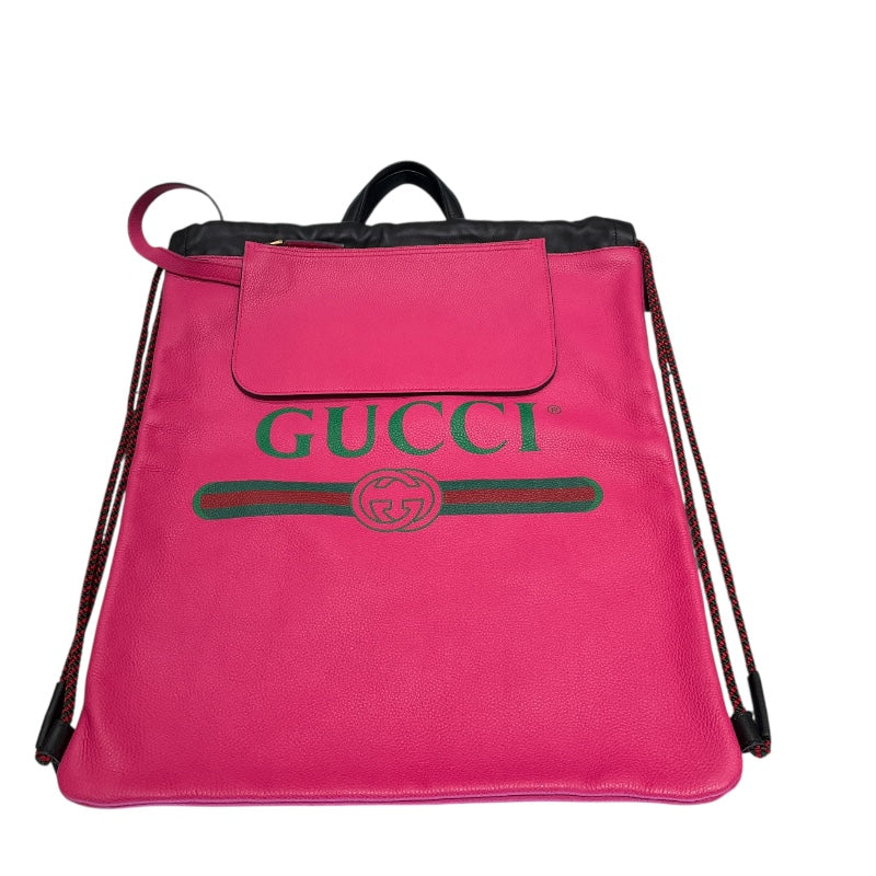 グッチ GUCCI ロゴプリント ドローストリングナップサック 516639 グッチ GUCCI ロゴプリント ドローストリングナップサック 516639