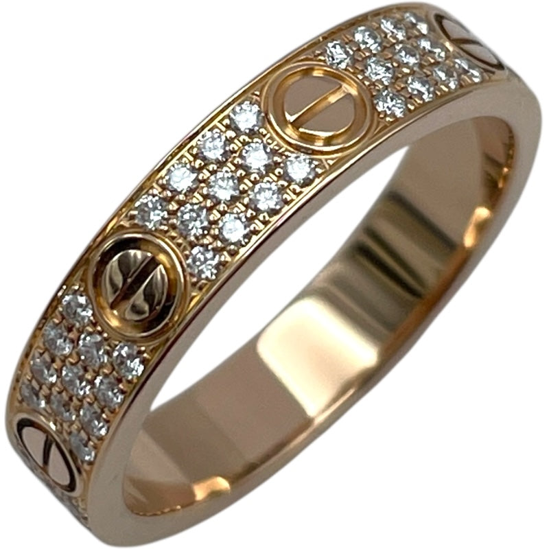 カルティエ　ミニラブリング ダイヤ　1P ピンクゴールド　#54 14号 カルティエ Cartier ミニラブダイヤリング ピンクゴールド Au750