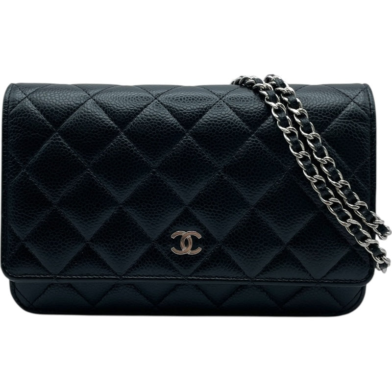 シャネル CHANEL マトラッセ チェーンウォレット AP0250 ブラック