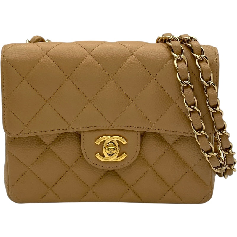 シャネル CHANEL ミニマトラッセ18 A01115 8番台 ベージュ GD金具
