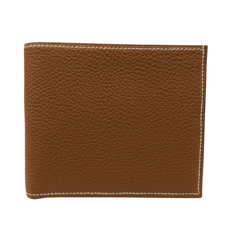 エルメス HERMES MC2 タレス ▢E刻印 ゴールド トゴ メンズ 二つ折り