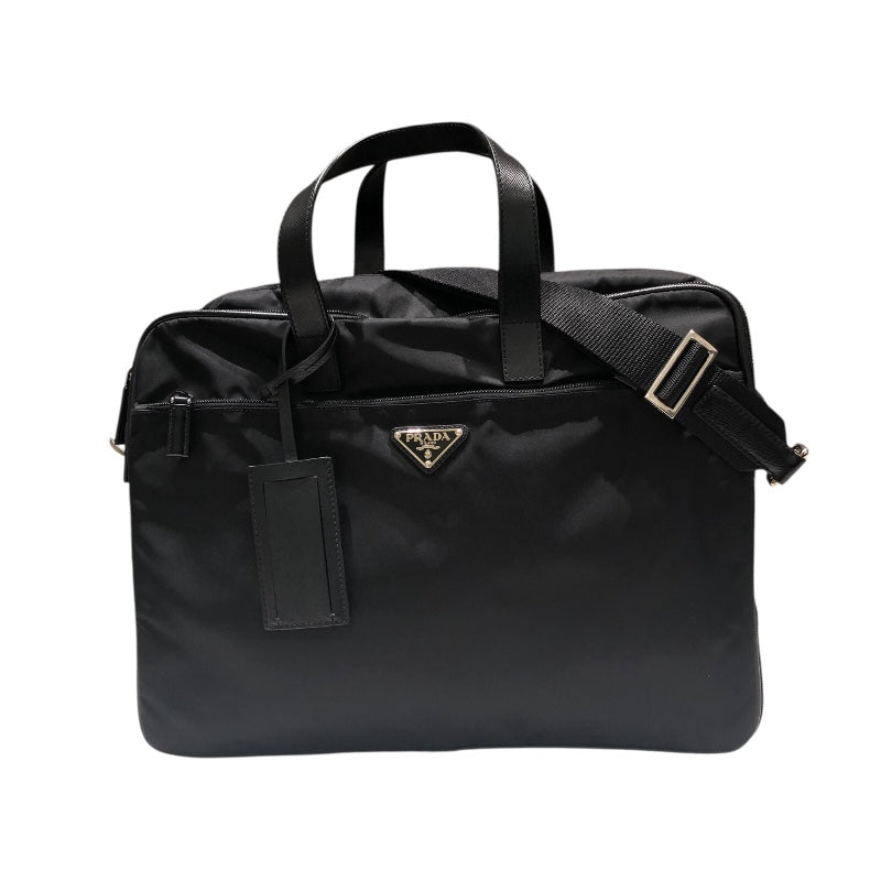 プラダ PRADA ビジネスバッグ 2VE407 ブラック ナイロン・サフィアーノ