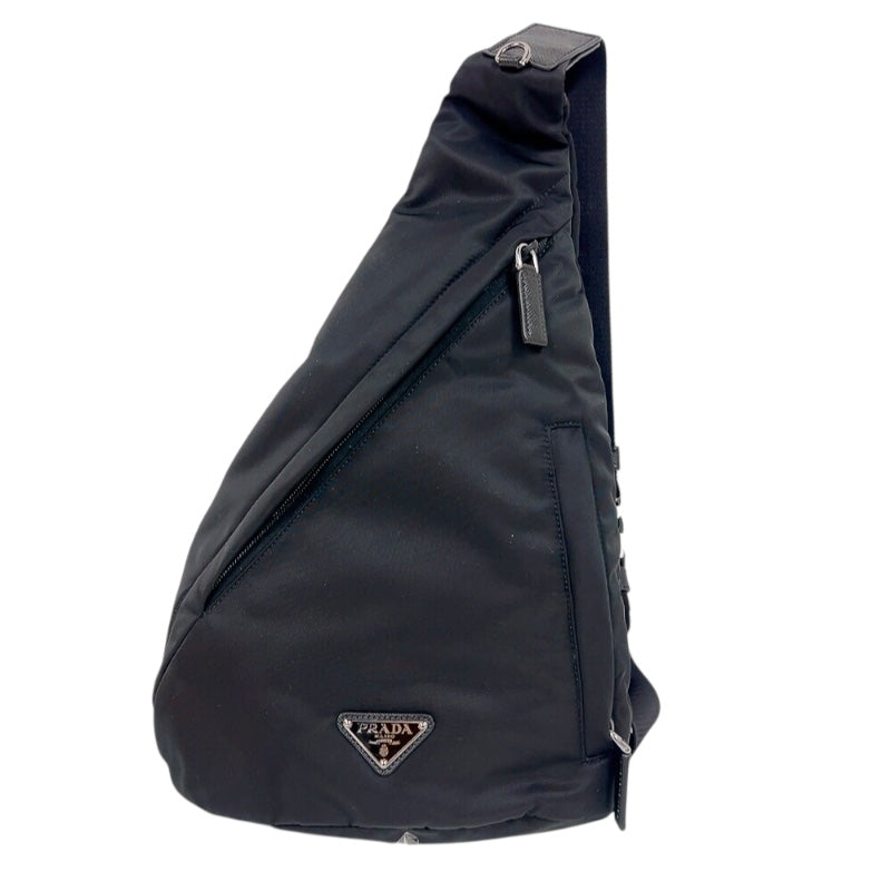 プラダ PRADA ボディバッグ 2VZ092 ブラック シルバー金具 ナイロン
