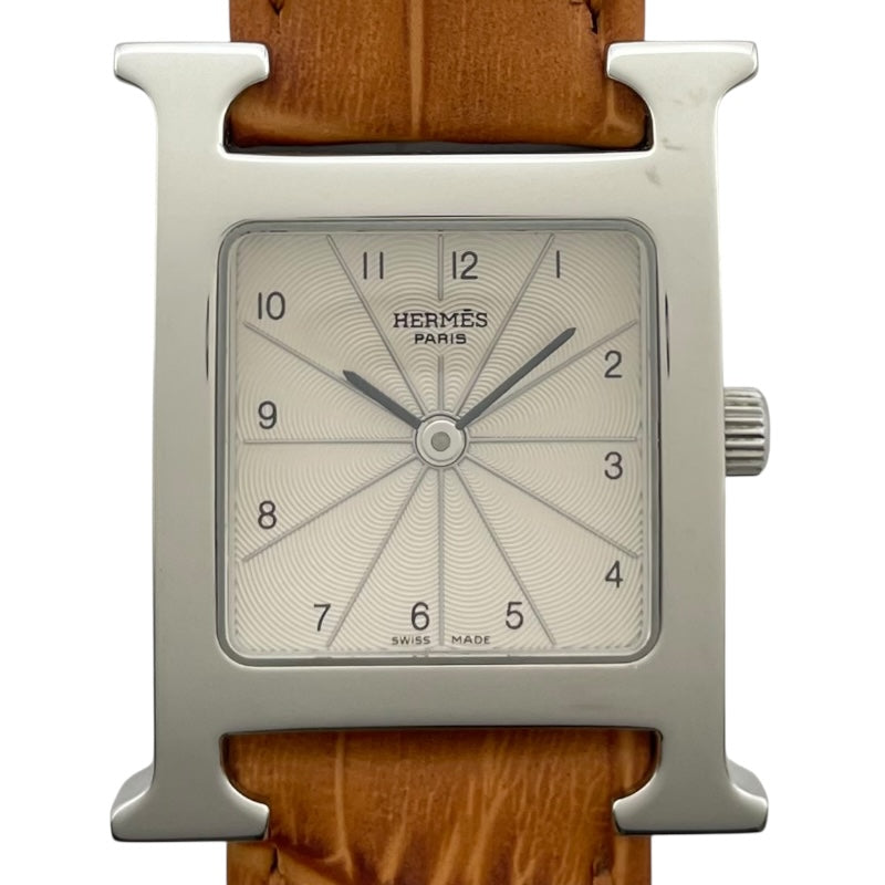 HERMES☆Hウォッチ☆HH1210シルバー3コマ14mm未使用保証書あり エルメス HERMES Hウォッチ HH1210 シルバー SS レディース 腕時計
