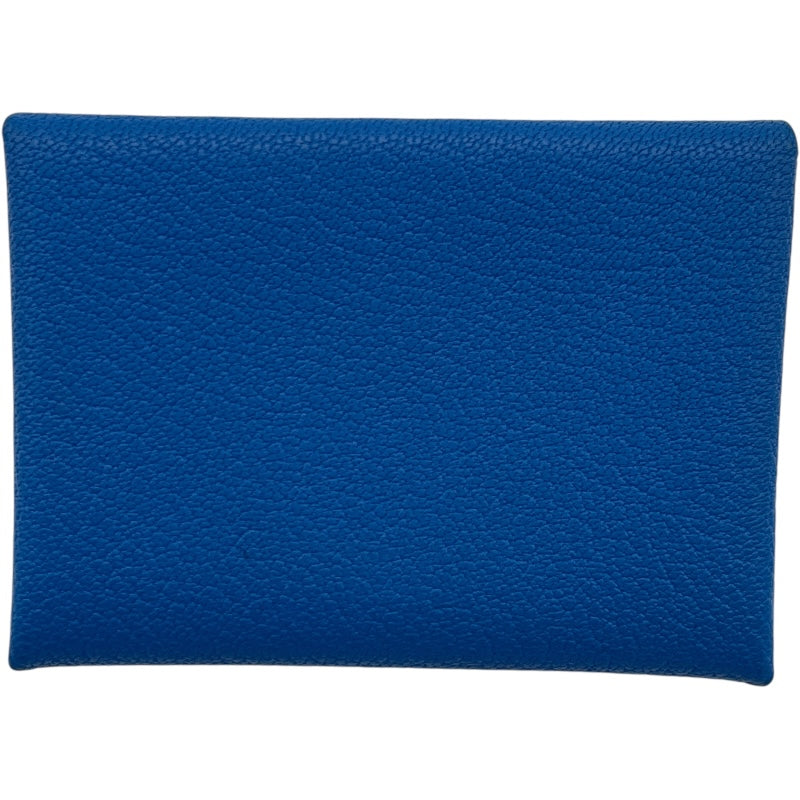 エルメス HERMES カルヴィデュオ W刻 ブルーイドラ SV金具 シェーブル