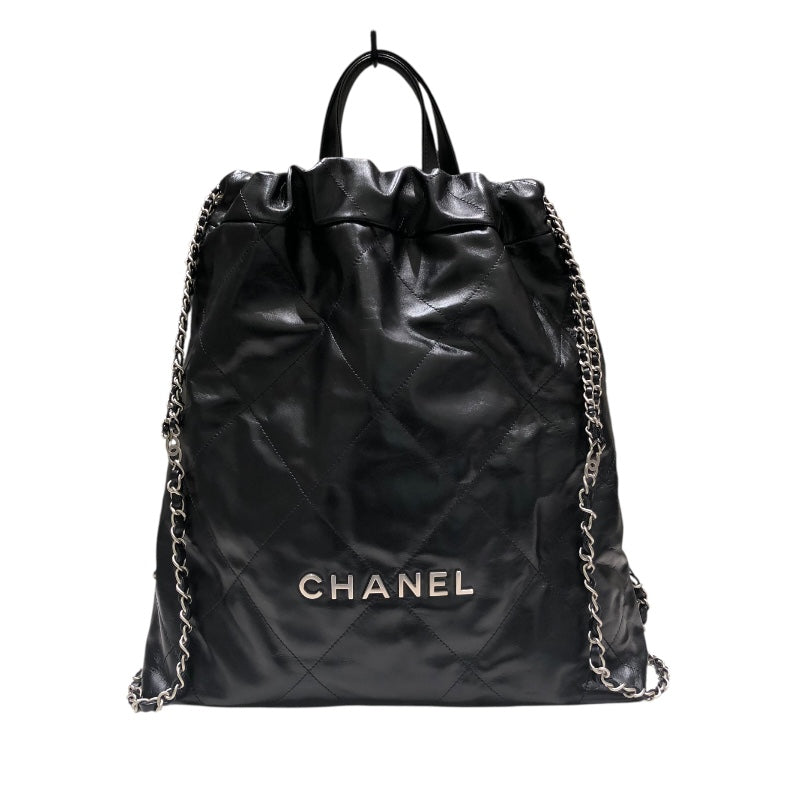 シャネル CHANEL CHANEL22 バックパック AS3859 ブラック シャイニー 