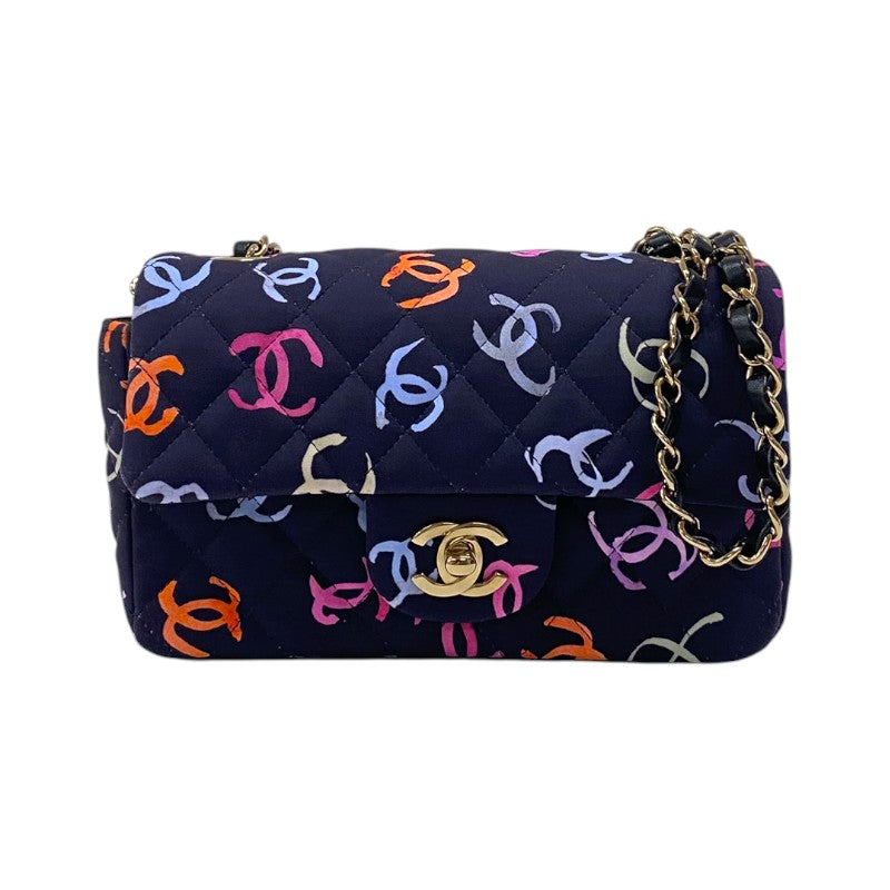 CHANEL マトラッセ20 ショルダーバッグ デニム ネイビー系 A69900 CHANEL（シャネル） マトラッセ20 ショルダーバッグ デニム ネイビー系