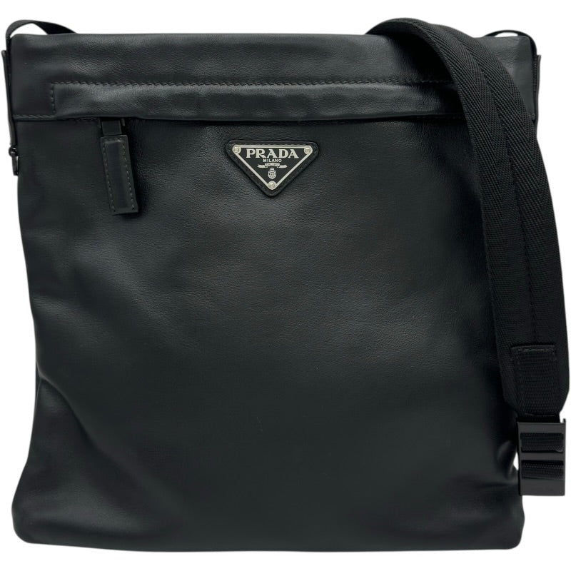 プラダ PRADA ナッパレザーショルダーバッグ 2VH055 ブラック レザー