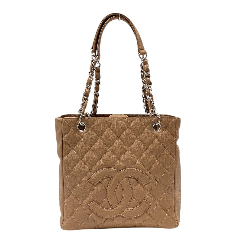 シャネル CHANEL PSTチェーントートバッグ A50994 キャメル シルバー 