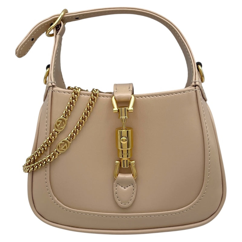 グッチ GUCCI ジャッキー1961ナノバッグ 760249 ベージュ レザー レディース ショルダーバッグ グッチ GUCCI ジャッキー1961ナノバッグ 760249 ベージュ レザー