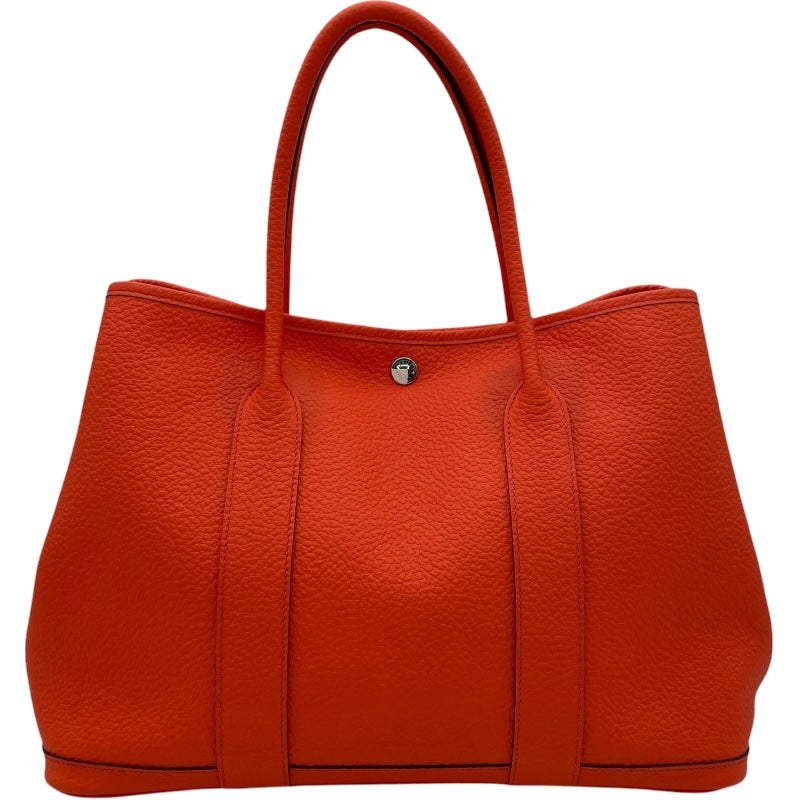 エルメス HERMES ガーデンパーティPM X刻 オレンジポピー SV金具