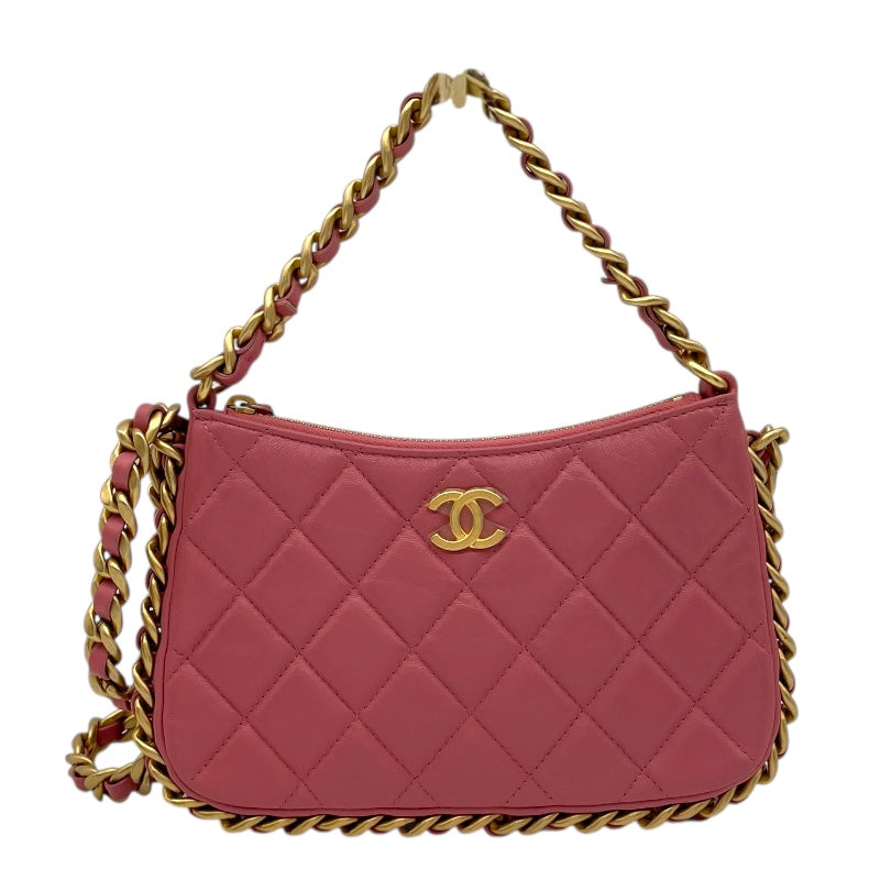 シャネル CHANEL マトラッセショルダー ピンク GD金具 ラム レディース ショルダーバッグ シャネル CHANEL マトラッセショルダー ピンク GD金具 ラム レディース