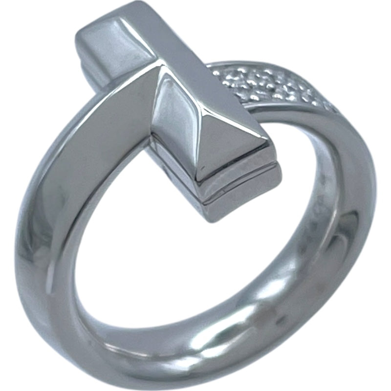 ティファニー TIFFANY＆CO Tワンリング ホワイトゴールド Au750