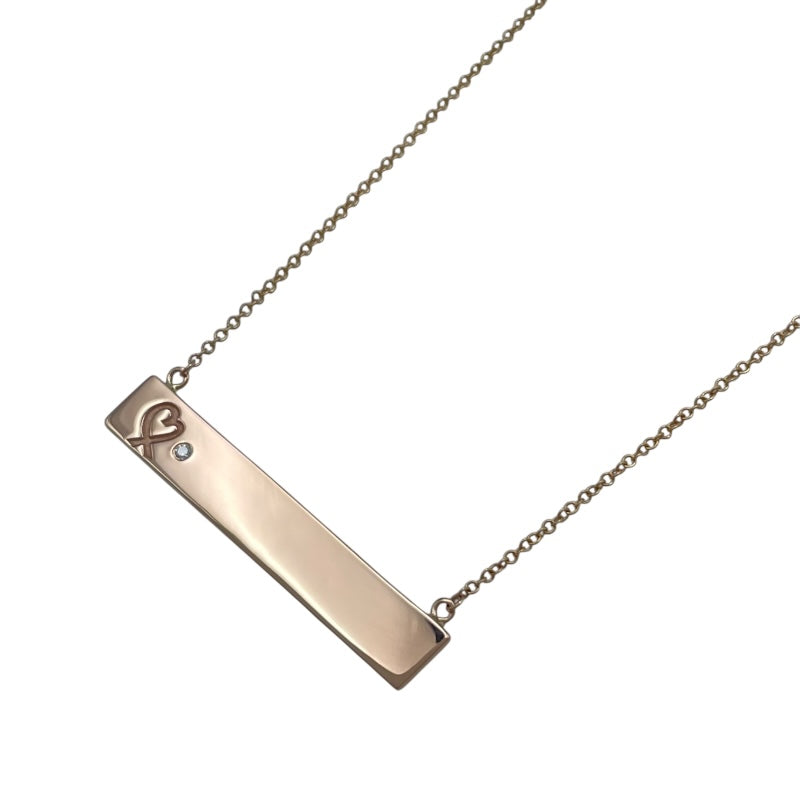 ティファニー TIFFANY＆CO バーネックレス ピンクゴールド 750