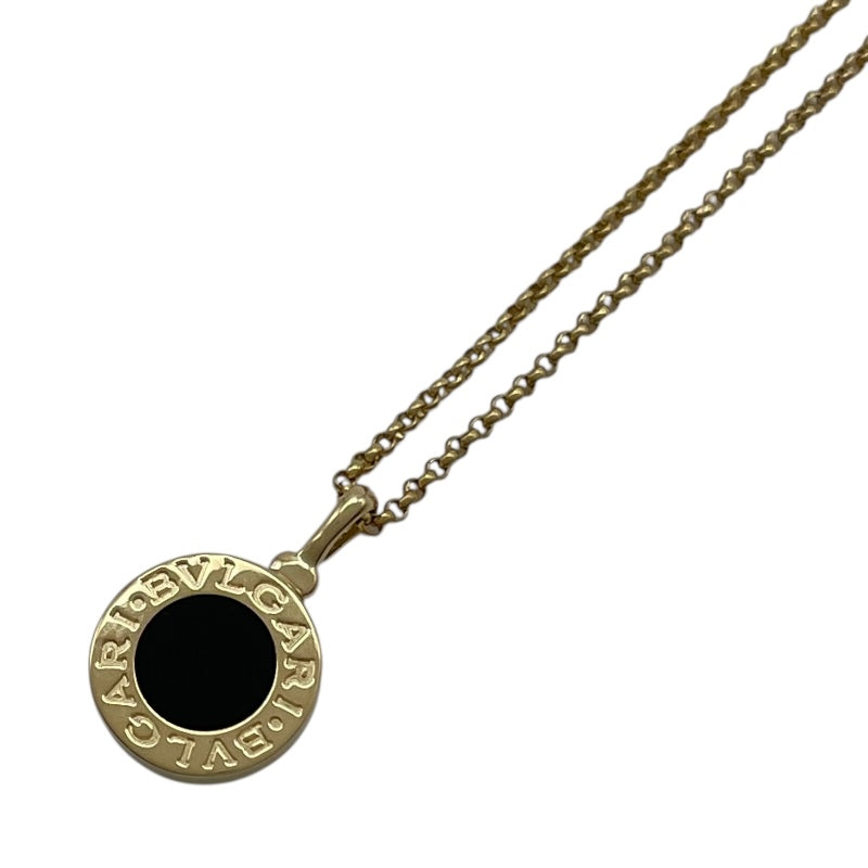 BVLGARI人気フルロゴチャームネックレス ゴールド×黒 ブルガリ BVLGARI ブルガリブルガリネックレス ゴールド Au750