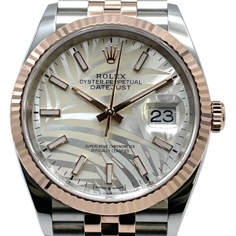 ロレックス ROLEX デイトジャスト 36 パームモチーフ 126231 シルバー