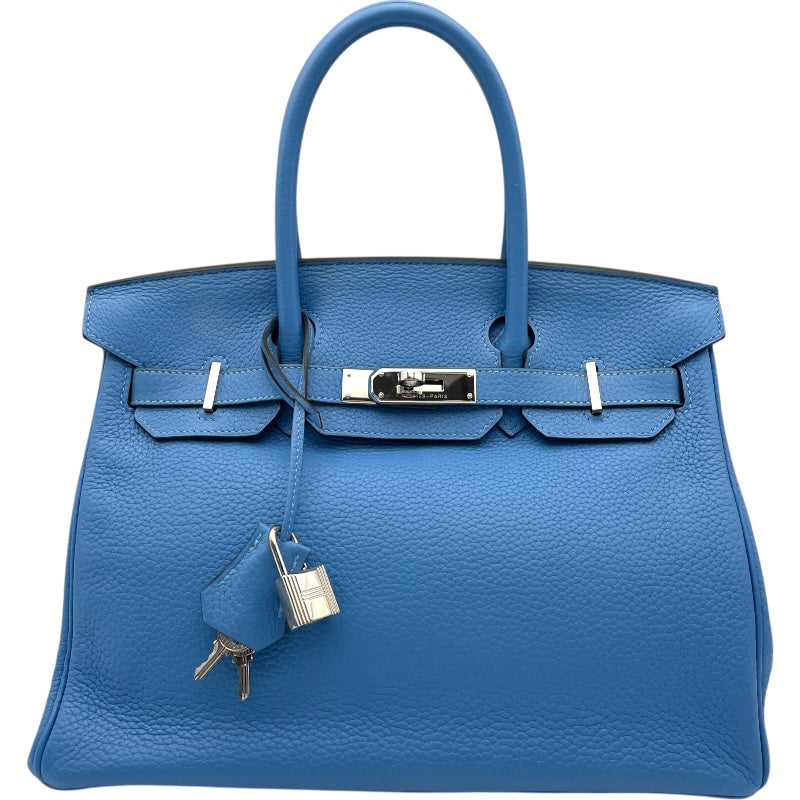 エルメス HERMES バーキン30 □R刻 ブルーパラダイス SV金具 トゴ