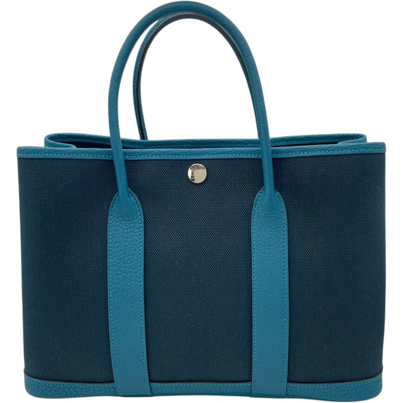 エルメス HERMES ガーデンパーティTPM B刻 ブルー SV金具 トワル 