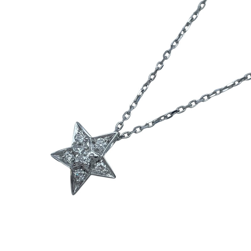CHANEL ネックレス　星　コメット　シャネル シャネル CHANEL コメットネックレス ホワイトゴールド Au750