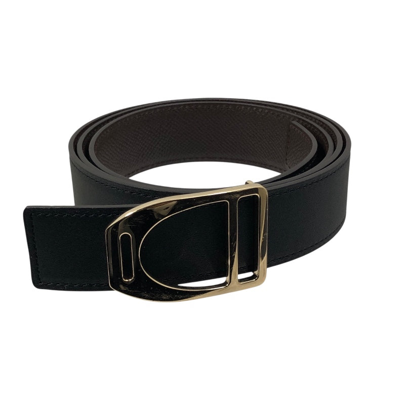 HERMES ベルト エルメス HERMES エトリエベルト 100cm T刻印 ブラック/ショコラ/GD