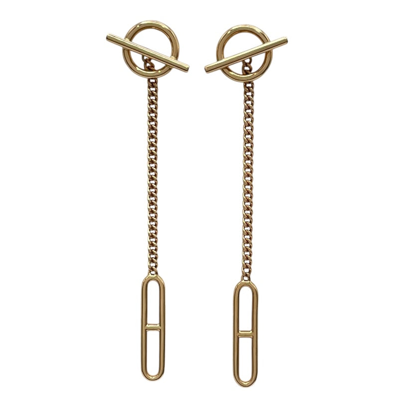Hermès エルメス 片耳ピアス Sellier Au750/Ag925 HERMES エルメス Ag925 セリエ ピアス シルバー/ゴールド レディース