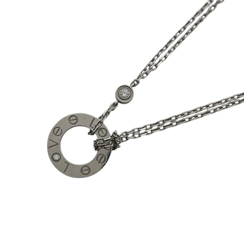 カルティエ Cartier ラブサークルネックレス ホワイトゴールド 750