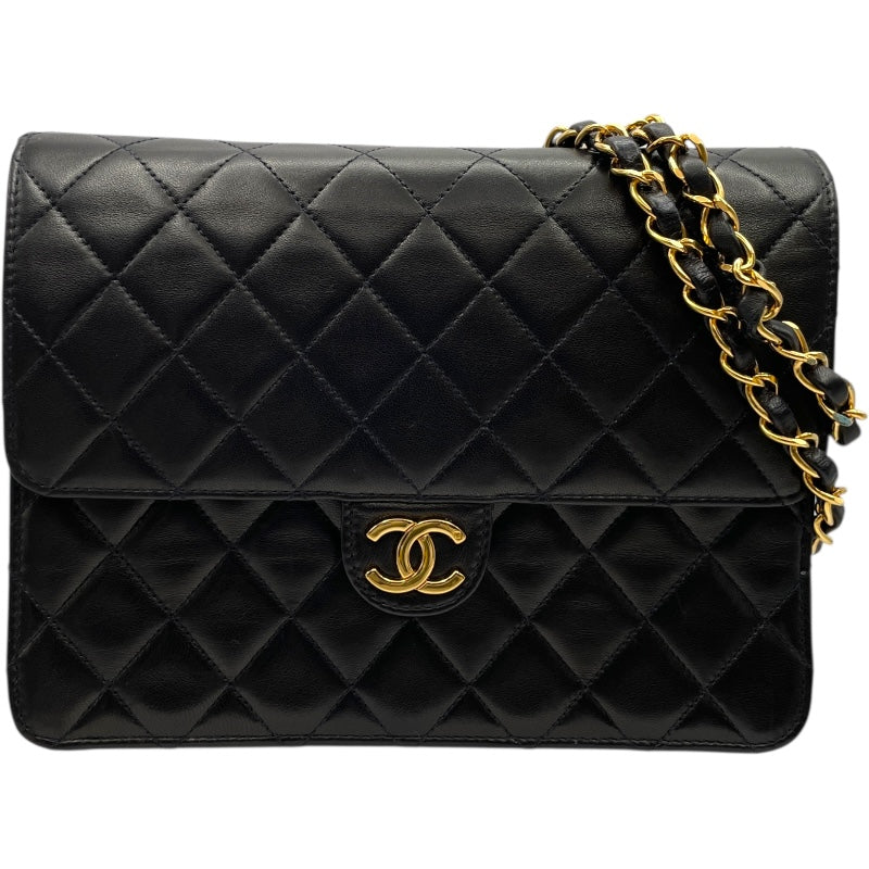 シャネル CHANEL ヴィンテージ ショルダーバッグ 3番台 ブラック GD 
