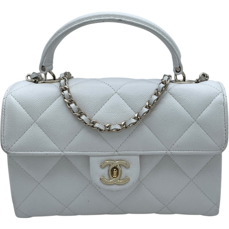 シャネル CHANEL マトラッセ 2WAY AS2431 ホワイト GD金具 キャビア