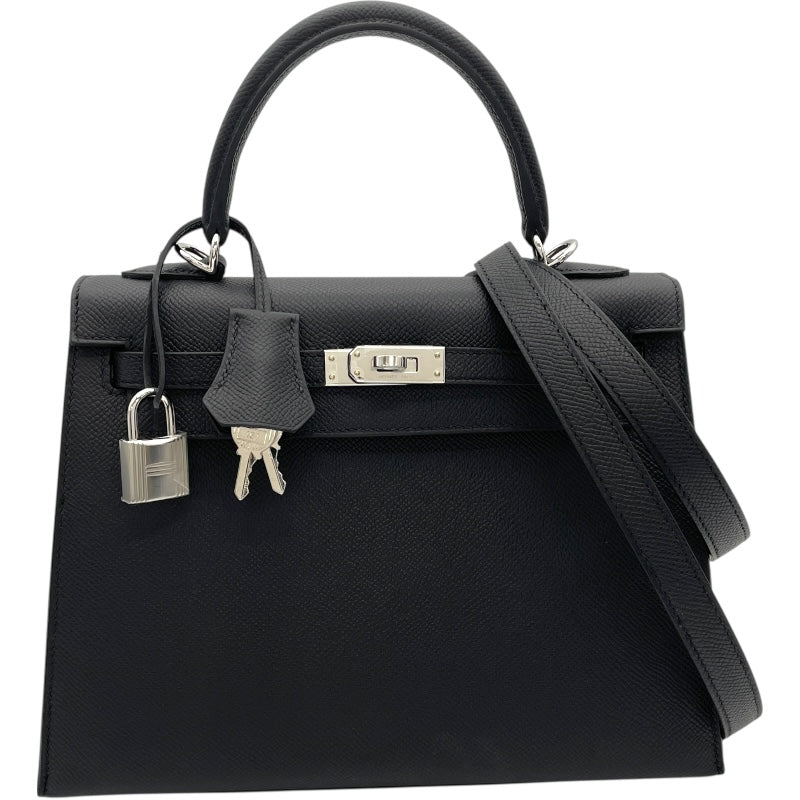 エルメス HERMES ケリー25　外縫い W刻 エトゥープ/GD金具 エプソン ショルダーバッグ レディース 中古 中古・古着通販】HERMES (エルメス) ケリー25/ヴォーエプソン