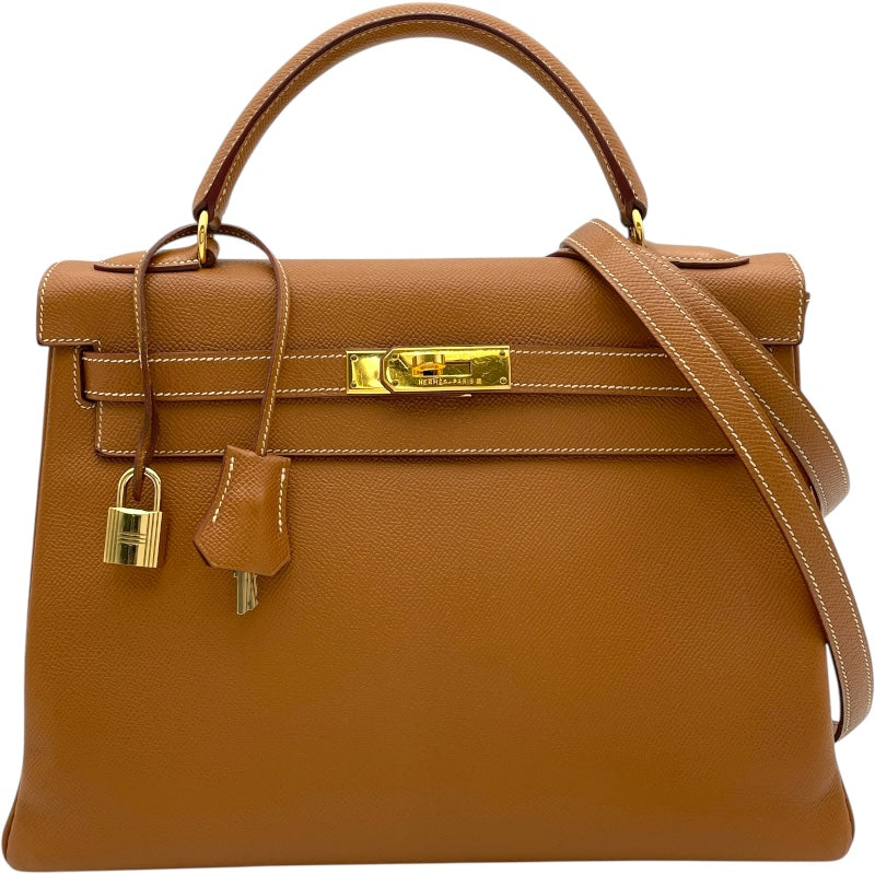 エルメス HERMES ケリー32 内縫い □C刻 ゴールド GD金具 クシュベル