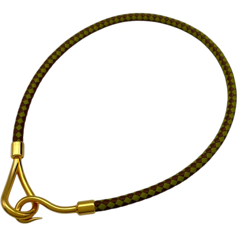 エルメス HERMES ジャンボチョーカー ブラウン・グリーン GD金具