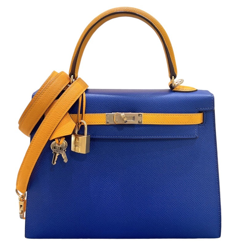 エルメス HERMES ケリー25 パーソナルオーダー A刻印 ブルー 