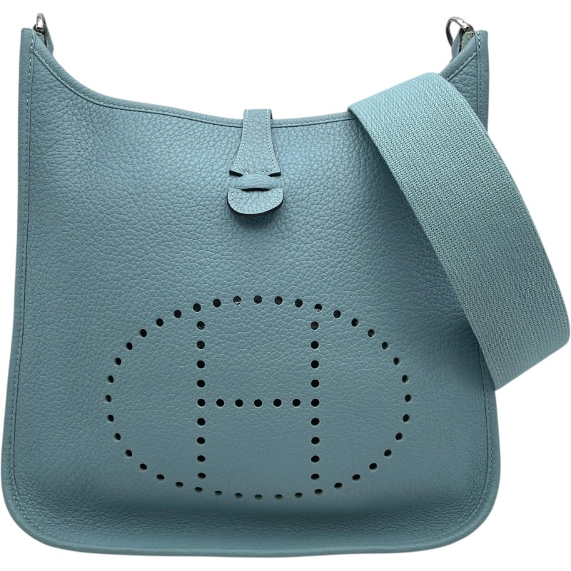 エルメス HERMES エヴリン1 PM ▢M刻 シエル SV金具 トリヨン レディース ショルダーバッグ エルメス HERMES エヴリン1 PM ▢M刻 シエル SV金具 トリヨン