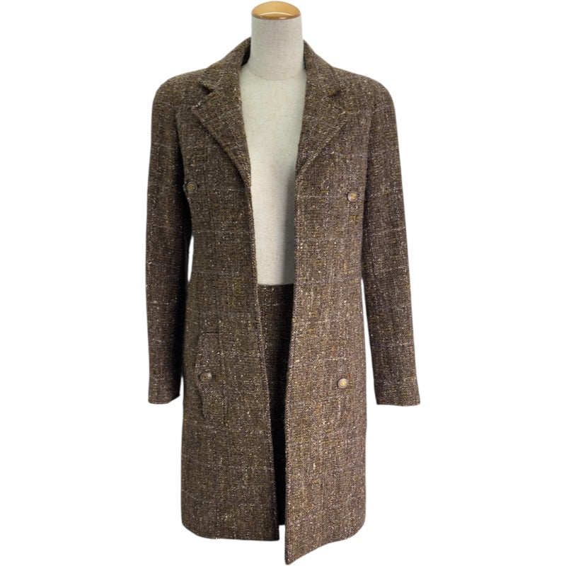 シャネル CHANEL ココマークボタンツイードコートセットアップ P03635