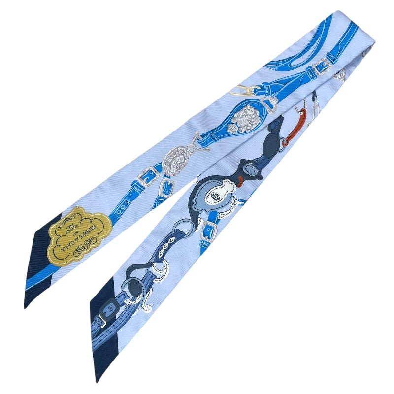 エルメス ツイリー　青 エルメス HERMES ツイリー Brides de Gala マルチカラー シルク ユニ