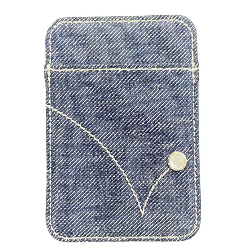 エルメス HERMES エマン・ルボン カードケース ブルー・インディゴ