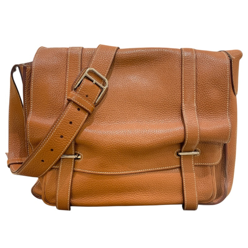 未使用 エルメス スティーブ ミーティング35 ビジネスバッグ トリヨン メンズ エルメス HERMES スティーブブザス35 ゴールド/シルバー金具 トリヨン
