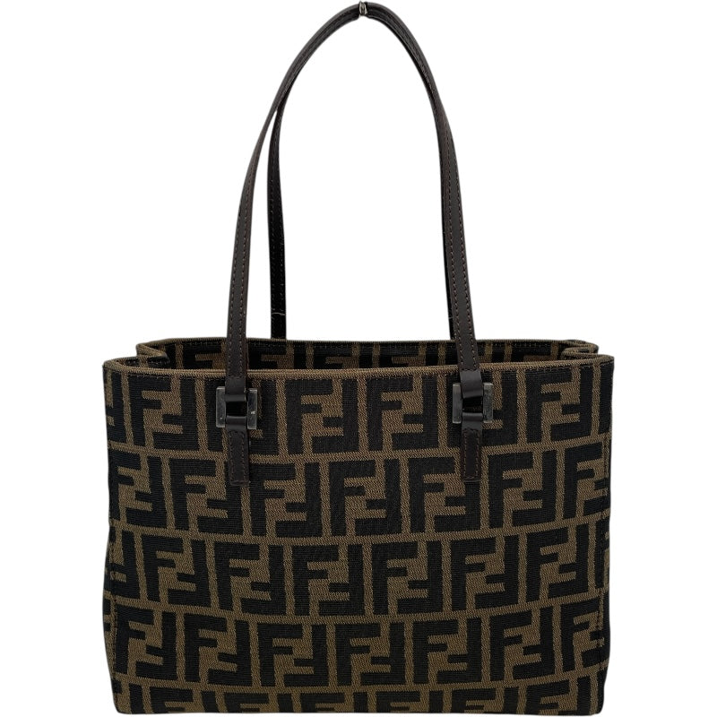フェンディ FENDI ズッカ柄トートバッグ 488457 ブラウン キャンバス