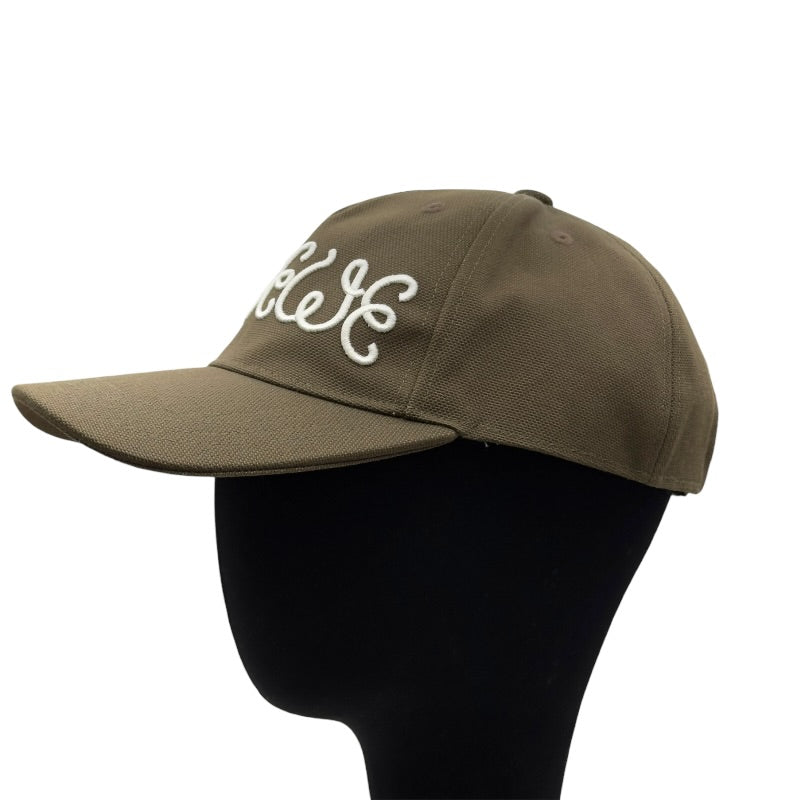 ロエベ LOEWE ロゴ刺繡ベースボールキャップ K664P99X07 カーキ