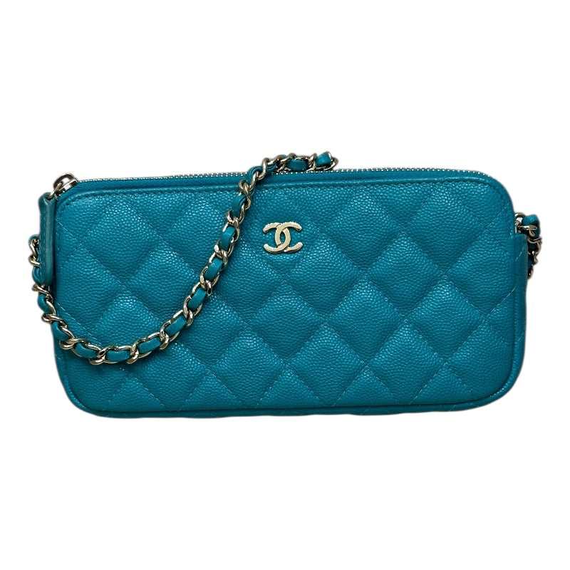 CHANEL シャネル シャネル CHANEL マトラッセチェーン ウォレット A82527 エメラルド